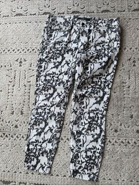 Joe's Jeans Black and White Printed Skinny Pants